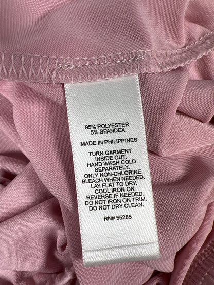 Express Women’s Pink Sleeveless Tie Neck Blouse - M