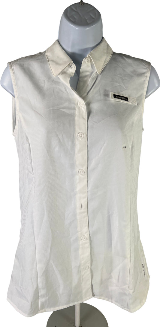 NEW Eddie Bauer Women’s White Water Guide Fishing Button Up Tank Top - XS