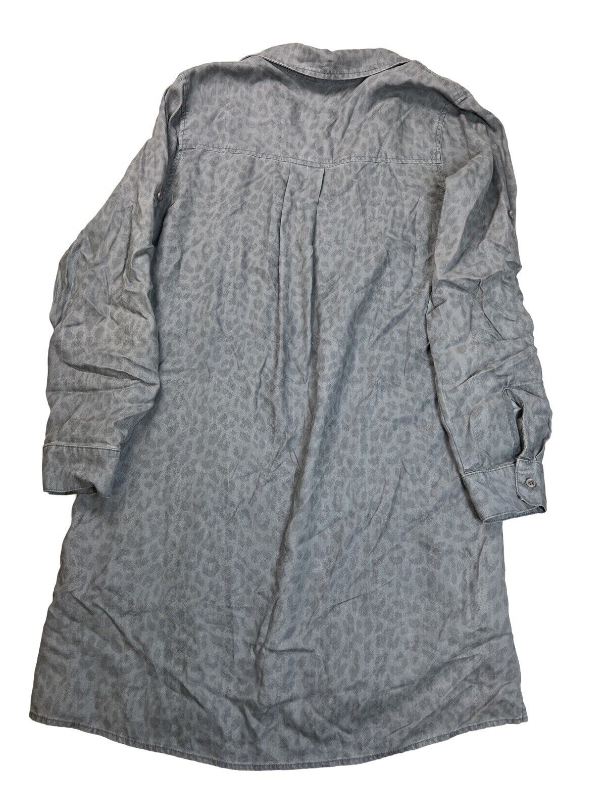 NEW Cloth and Stone Women's Gray Roll Tab Sleeve Shirt Dress - L