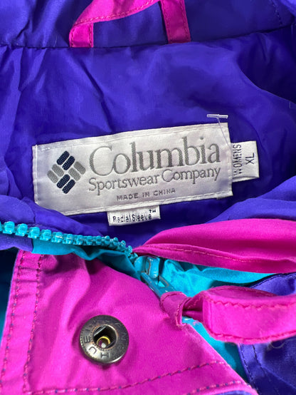 Columbia Women’s Blue Vintage. Retro One Piece Ski Snowsuit - XL