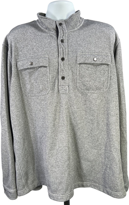 Duluth Trading Men’s Gray Fleece Lined Silver Lining Pullover Sweater - 3XL