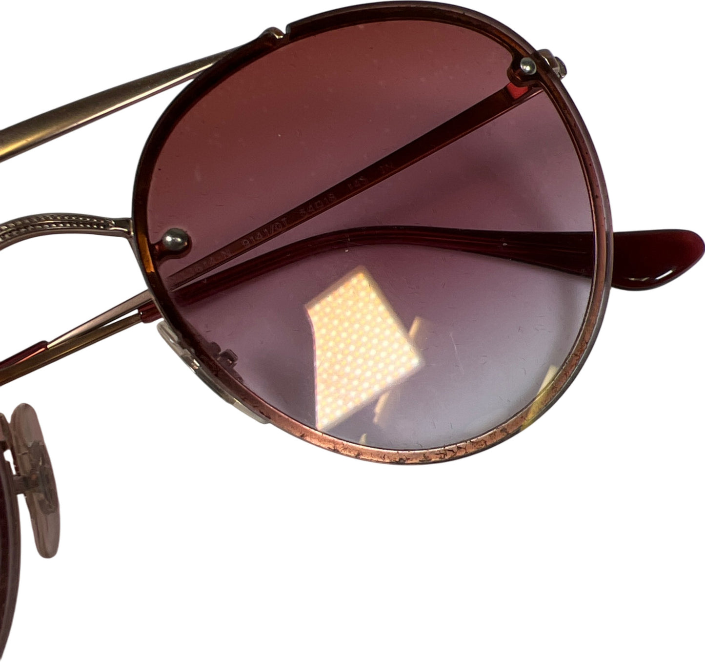 Ray-Ban Brown/ Rose Gold Round Double Bridge Sunglasses