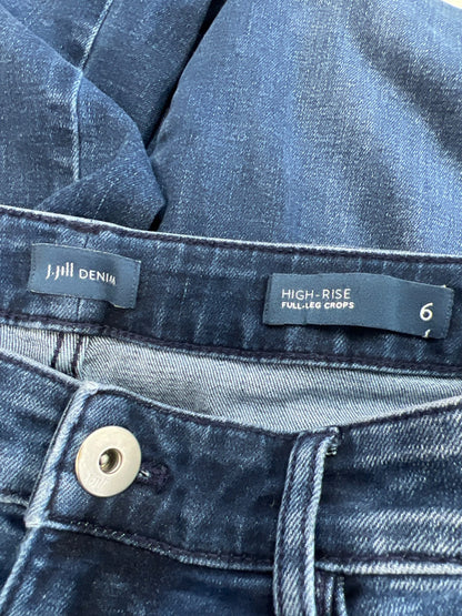 J.Jill Women’s Medium Wash High Rise Full Leg Crop Leg Jeans - 6