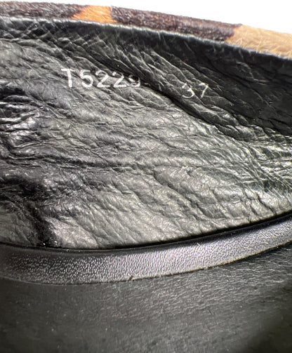 Tory Burch Women’s Brown Leopard Reva Print Ballet Flats - 37/US 6.5