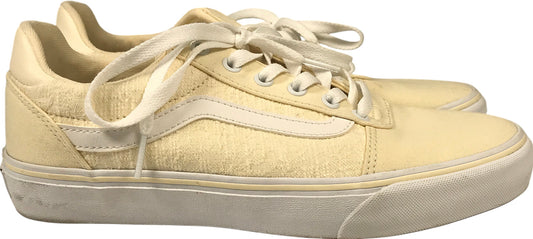 Vans Women’s Light Yellow Canvas Lace Up Sneakers - 9.5