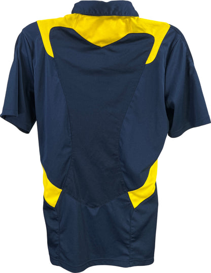 Adidas Women’s Blue Scorch U of M Michigan Short Sleeve Athletic Polo Shirt - M