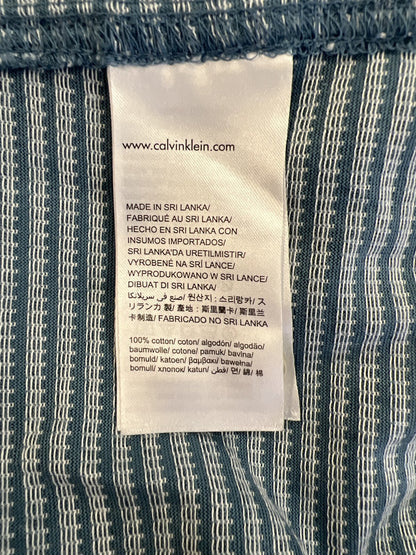 Calvin Klein Men’s Blue Slim Fit Long Sleeve Button Up Shirt - XXL