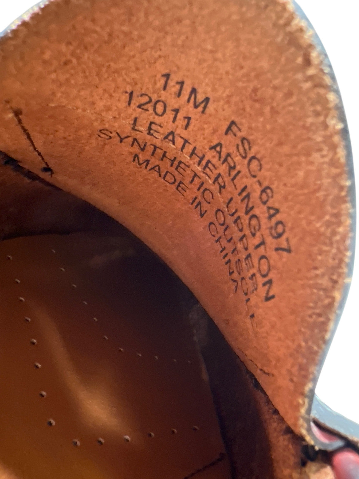 French Shriner Men’s Brown/Red Leather Arlington Penny Loafer - 11