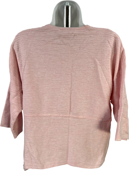 Pure J.Jill Women’s Pink 3/4 Sleeve Textured Sweater - XS