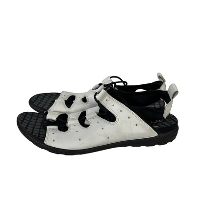 Ecco Women's White Bungee Open Toe Sandals - 40/ US 9