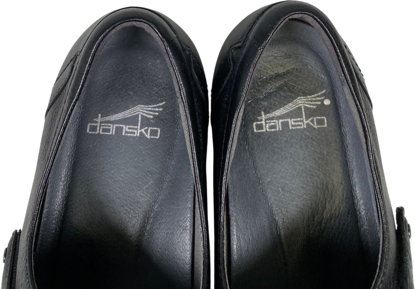 Dansko Women’s Black Leather Franny Comfort Walking Shoes - 39/US 8.5 Wide