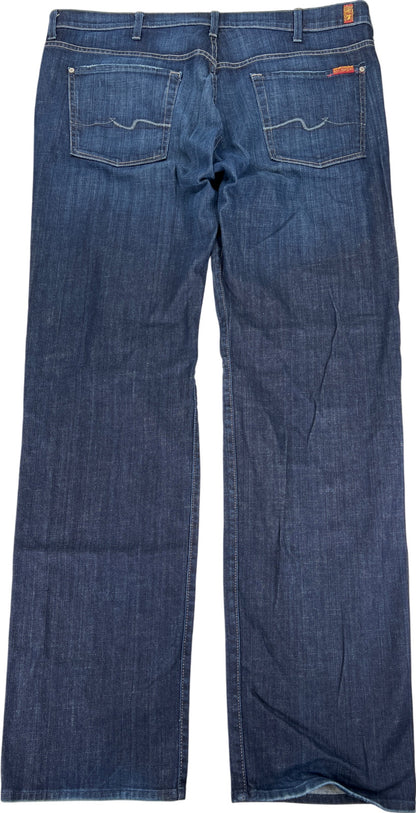 7 For All Mankind Men’s Dark Wash Austyn Straight Denim Jeans - 40x38