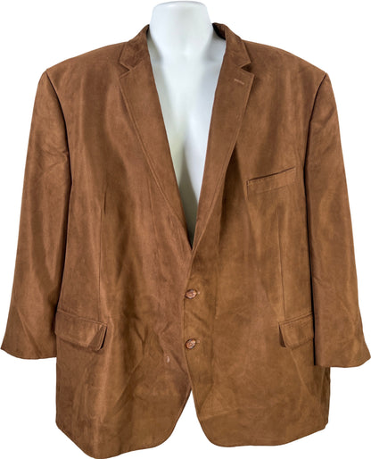 Ralph Lauren Men’s Brown Faux Suede Two Button Jacket - 56