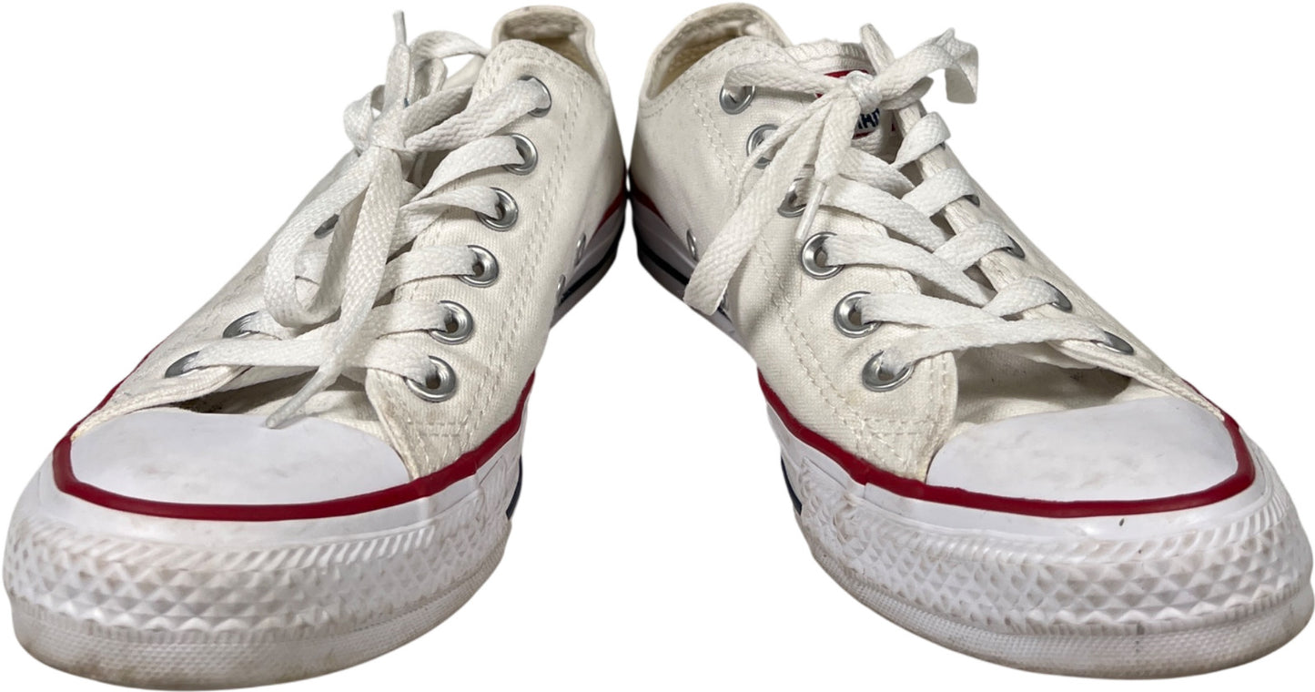 Converse Women’s White Canvas Low Top Lace Up Casual Sneakers - 8