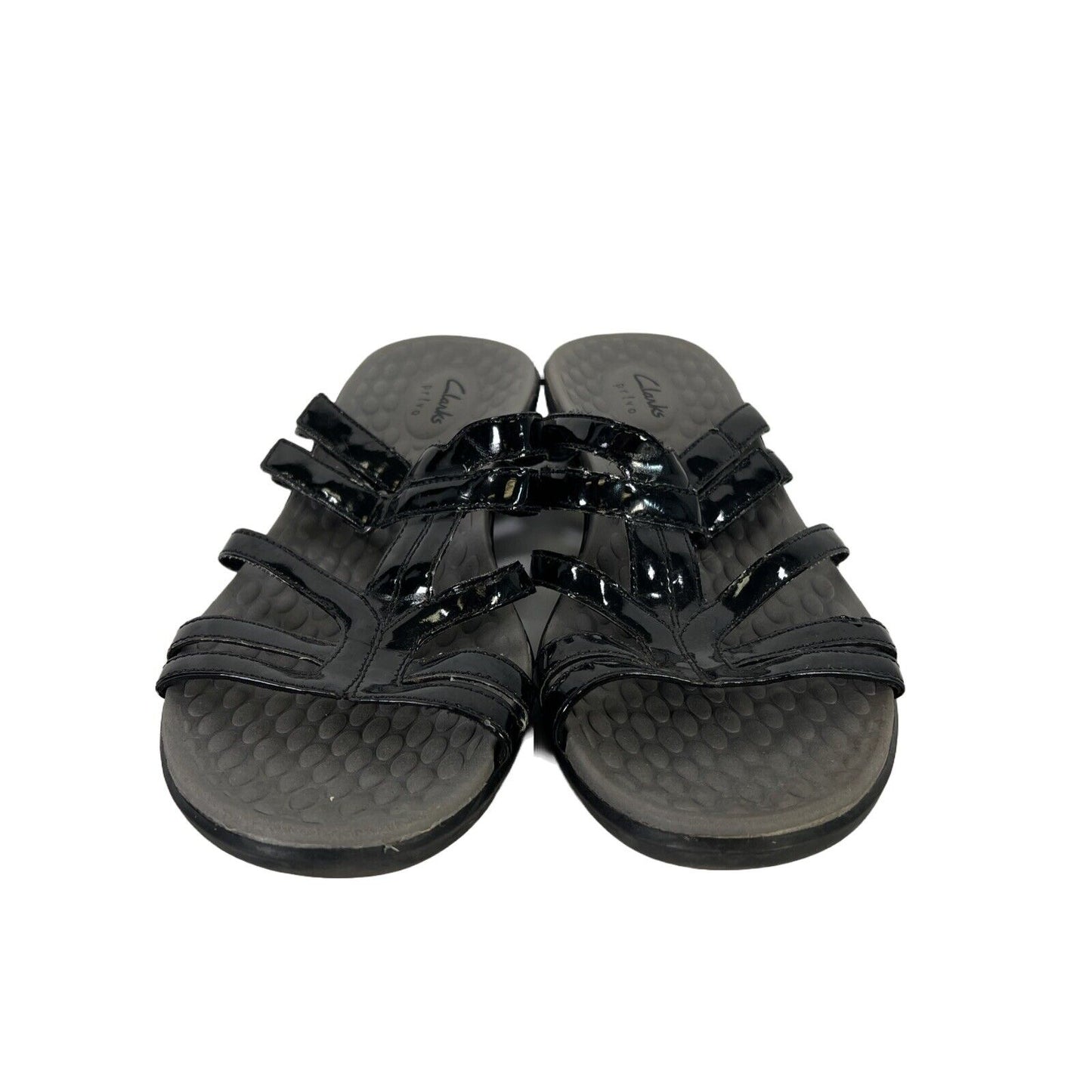 Clarks Women's Black Patent Privo Strappy Sandals - 11M