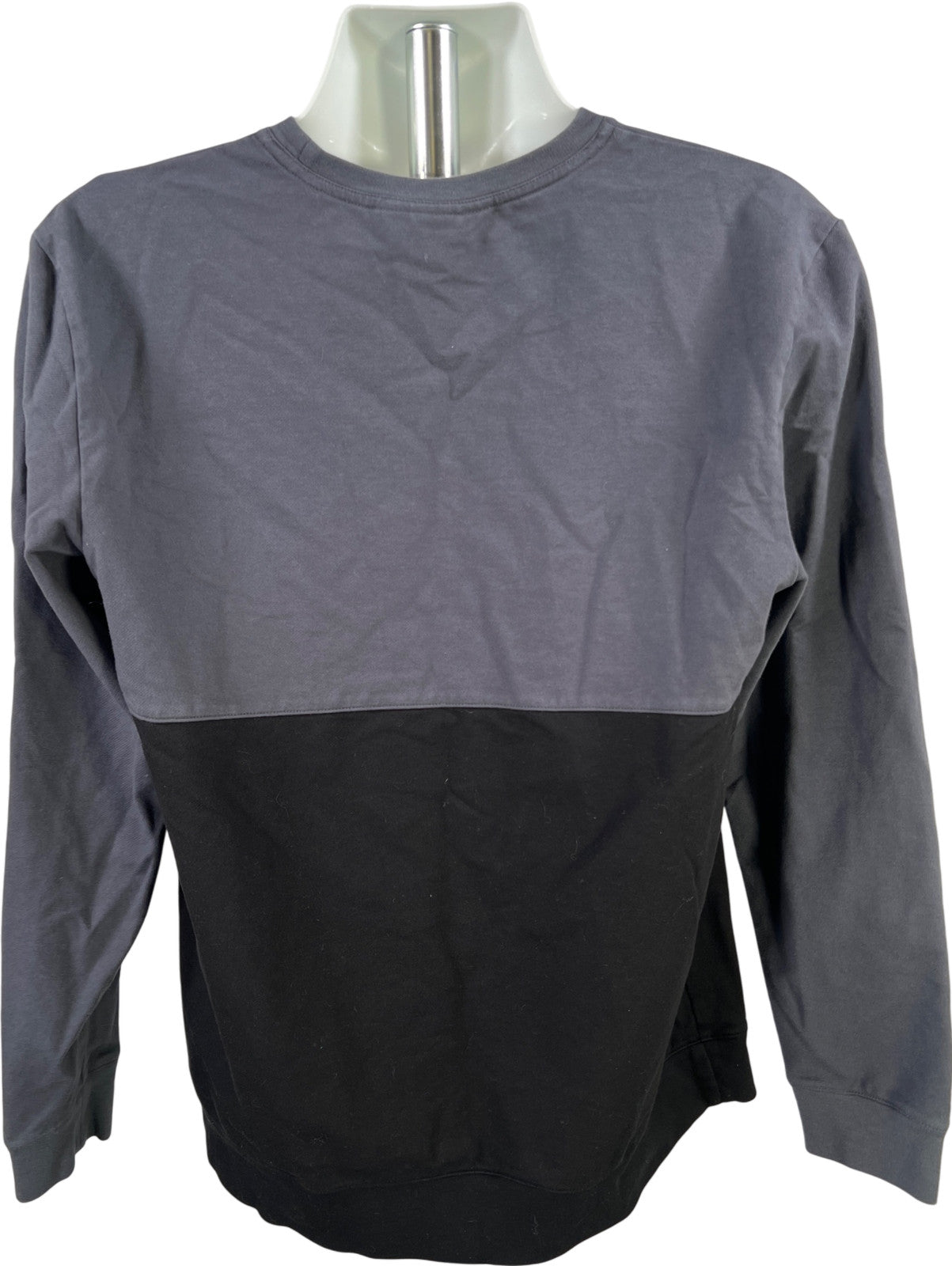 Aether Men’s Gray/Black Colorblock. Heavy Weight Long Sleeve Shirt - XL