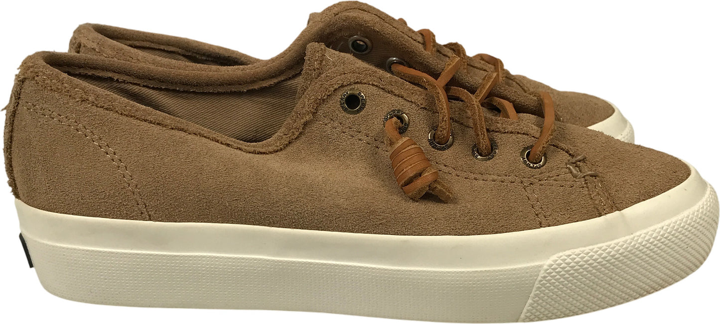 Sperry Top-Sider Women’s Beige Suede Sky Snail Platform Sneakers - 6