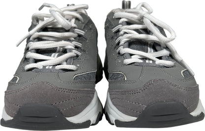 Skechers Women’s Gray D’Lites Air Cooled Memory Foam Lace Up Sneakers - 6.5