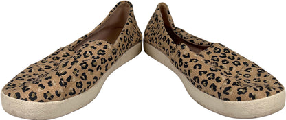 Toms Women’s Tan/Brown Cheetah Animal Print Avalon Slip On Canvas Loafers - 7