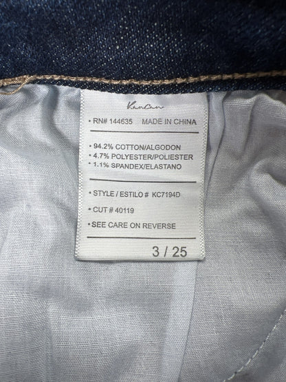 Kancan Women’s Dark Wash Estilo Distressed Skinny Leg Denim Jeans - 3/25