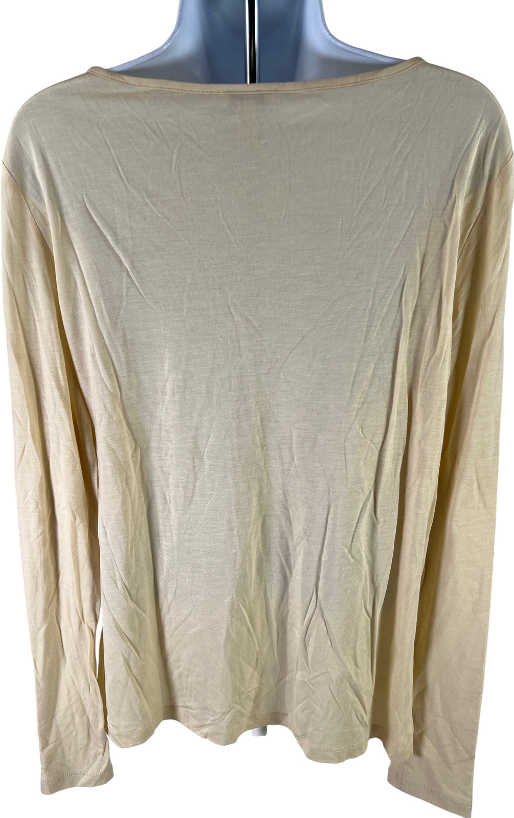 J. Jill Women’s Pale Yellow Long Sleeve Stretch T-Shirt - L