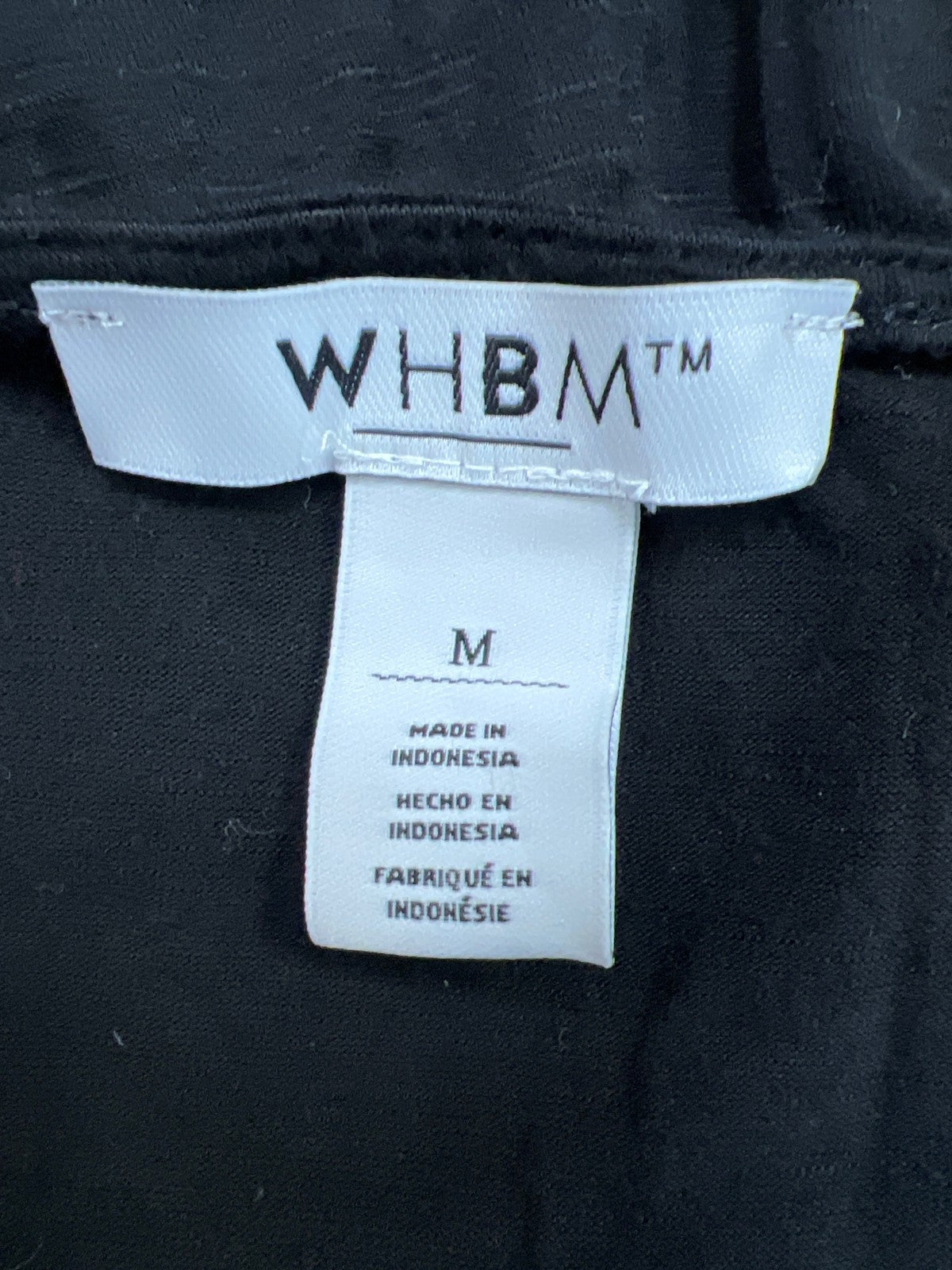 White House Black Market Women’s Black Cap Sleeve Drape Neck T-Shirt - M