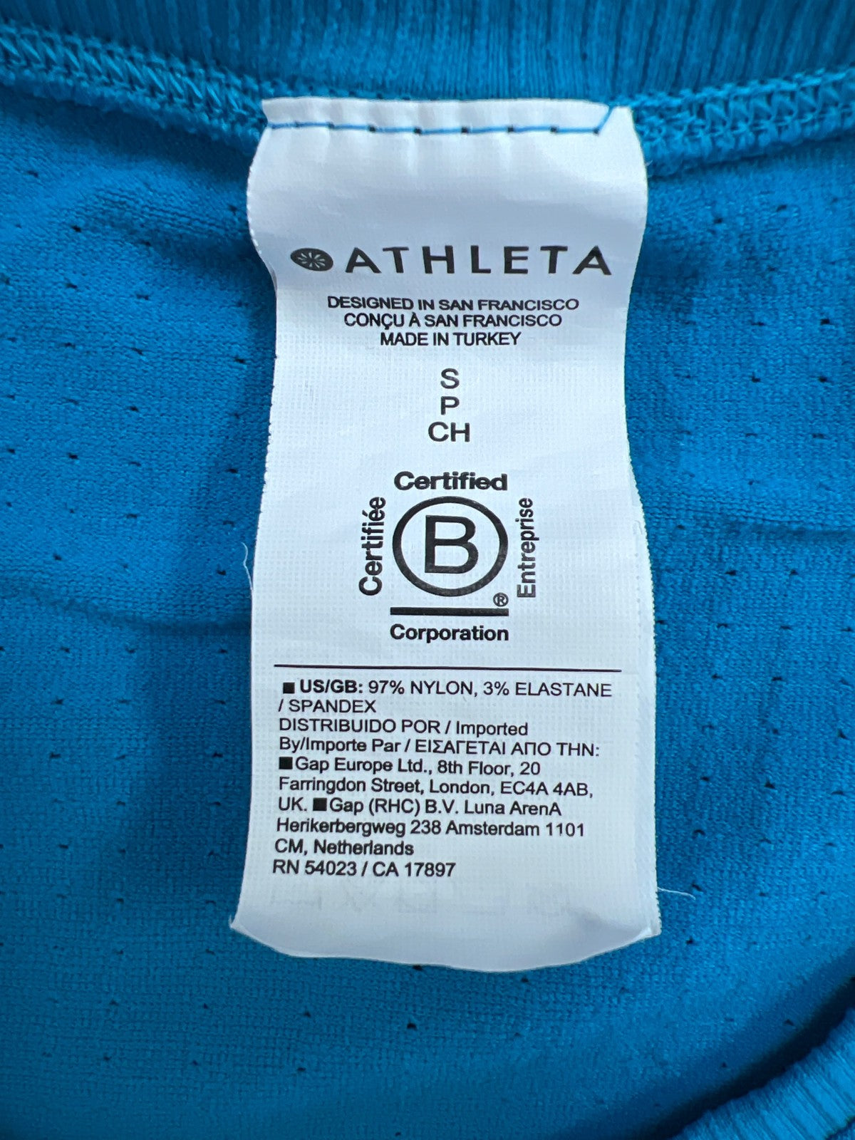 Athleta Women’s Blue Breathable Sleeveless Athletic Tank Top - S
