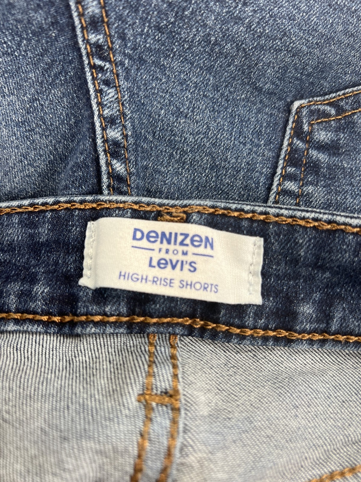 Levi’s Denizen Women’s Dark Wash Cuffed Jean Stretch Denim Shorts - 4