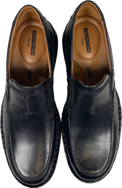 Clarks Collection Men’s Black Leather Slip On Dress Loafers - 9