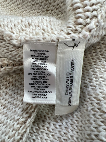 Ann Taylor Women’s Beige Long Sleeve Pocket Front Cardigan Sweater - M