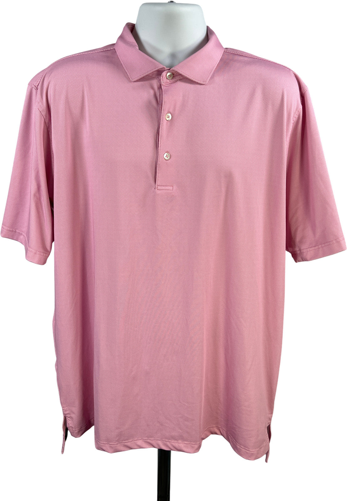 Turtleson Men’s Pink Short Sleeve Athletic Golf Polo Shirt - XL