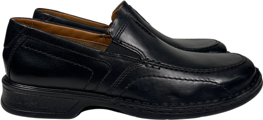 Clarks Collection Men’s Black Leather Slip On Dress Loafers - 9