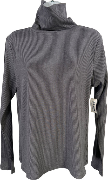 Old Navy Women’s Gray Ribbed Long Sleeve Turtleneck Shirt. - L