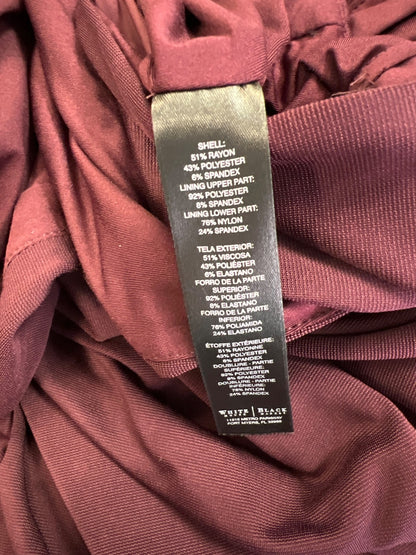 White House Black Market Women’s Burgundy Sleeveless Sheath Dress - 14