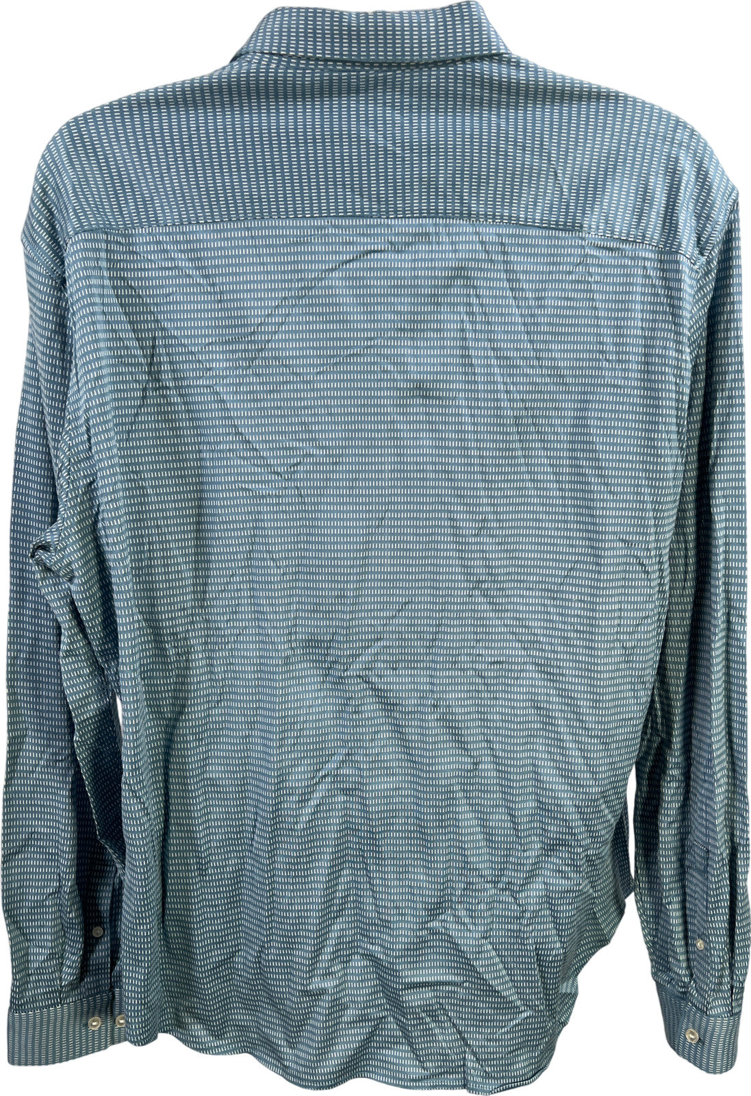 Calvin Klein Men’s Blue Slim Fit Long Sleeve Button Up Shirt - XXL