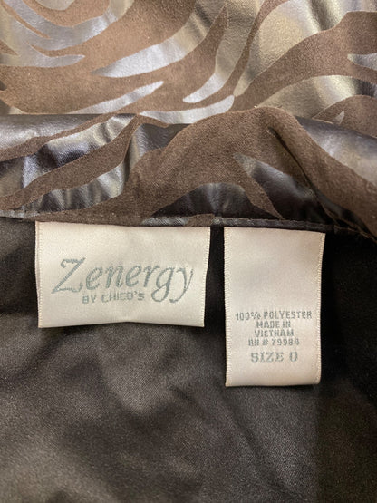 Zenergy by Chico’s Women’s Brown Sleeveless Full Zip Vest - 0/US S