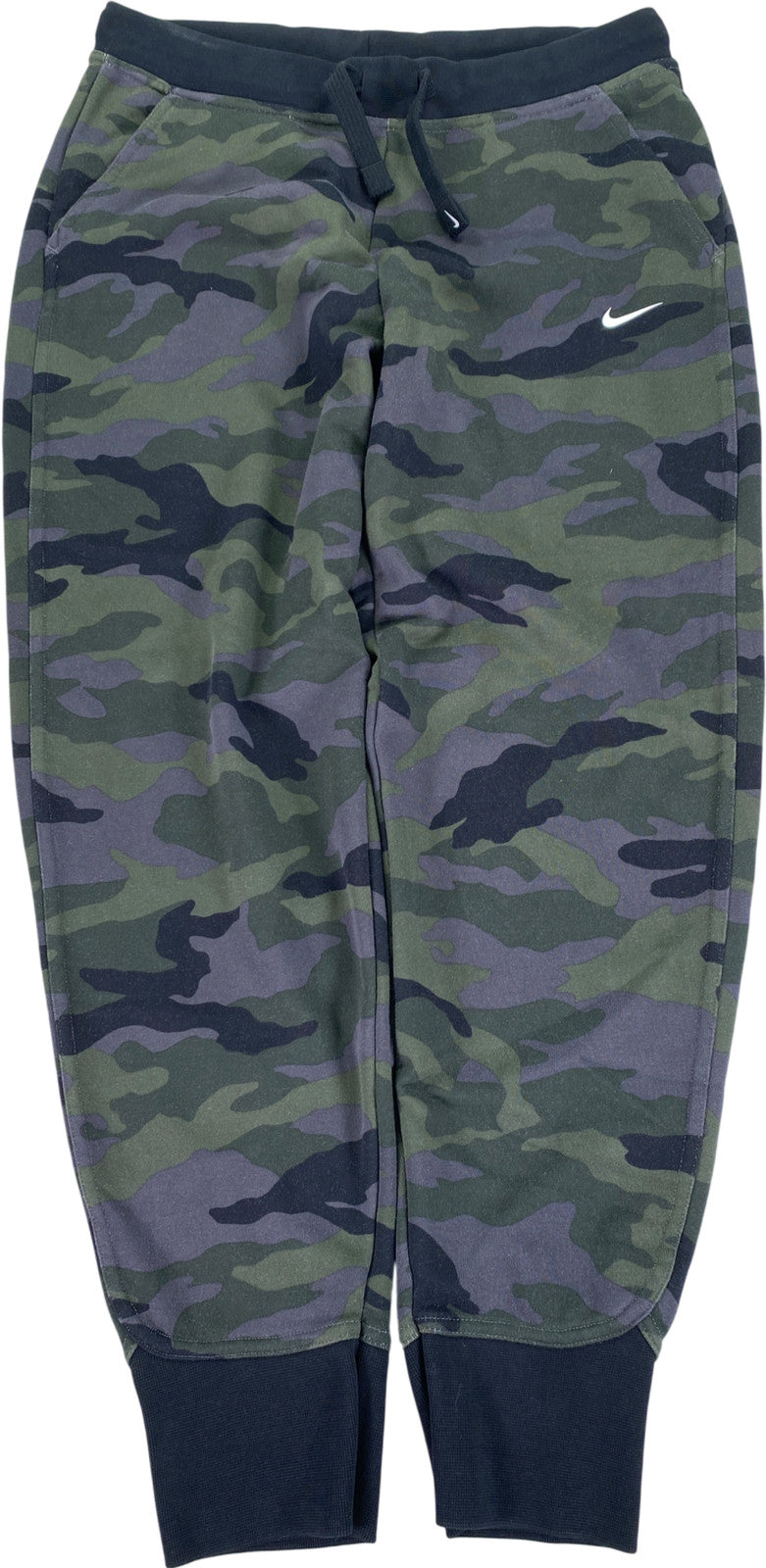 Nike Women’s Green Camouflage Drawstring Ankle Cropped Sweatpants - S