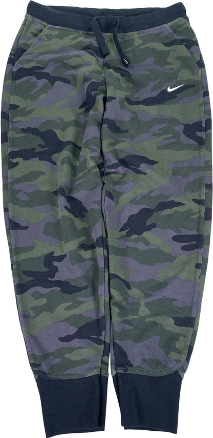 Nike Women’s Green Camouflage Drawstring Ankle Cropped Sweatpants - S