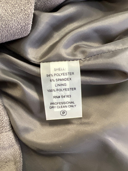 Calvin Klein Women’s Gray Faux Sude Long Sleeve Full Zip Basic Jacket - 2