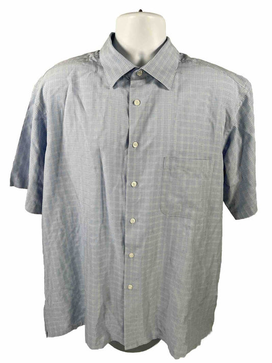 Joseph and Feiss Men's Blue Classic Fit Button Up Shirt - XL