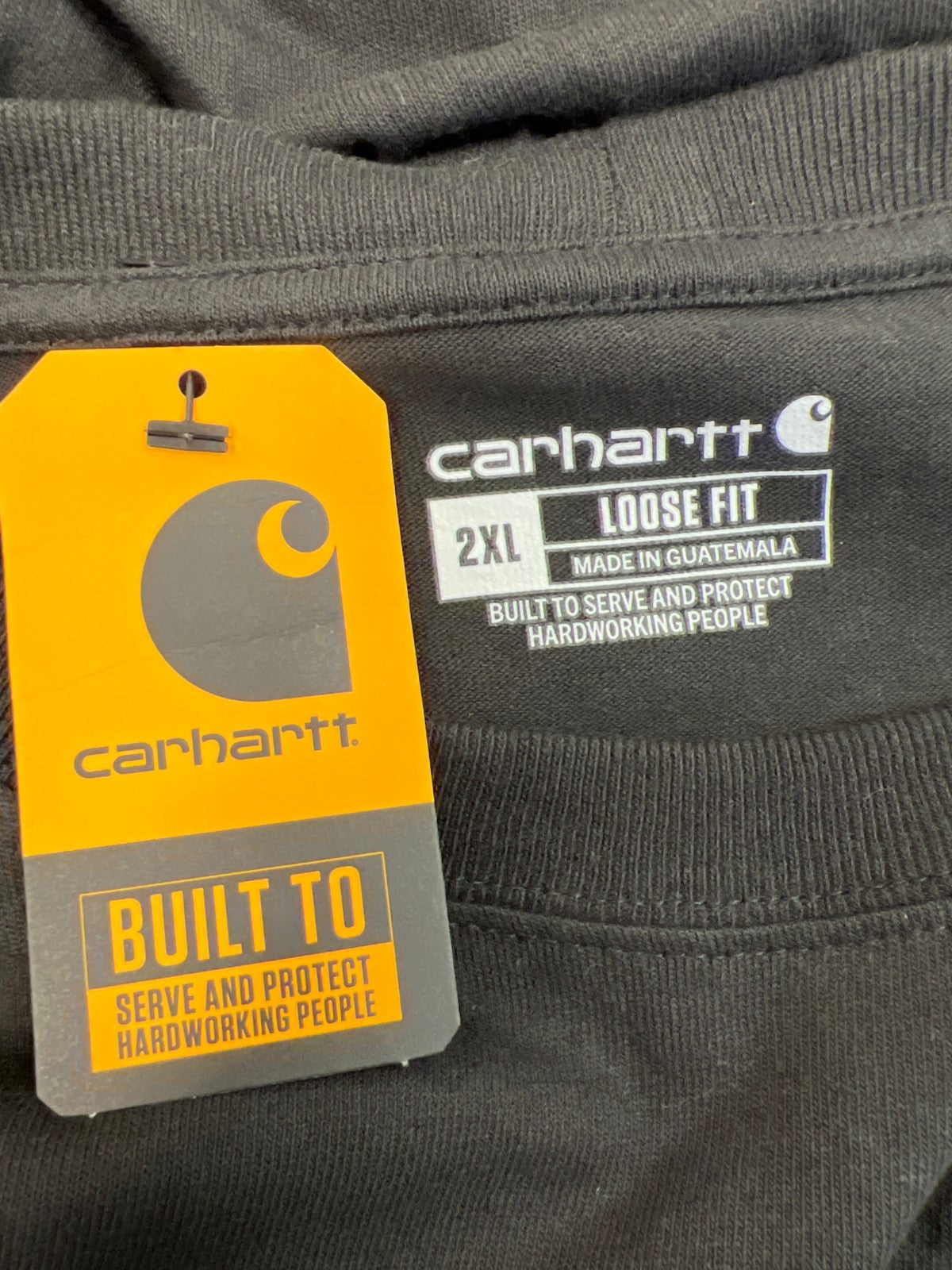 Carhartt Men’s Black Loose Fit Heavyweight Long Sleeve Shirt - 2XL