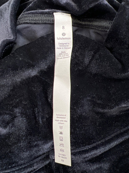 Lululemon Women’s Black Wunder Lounge High Rise Velvet 28” Tight Pants - 8