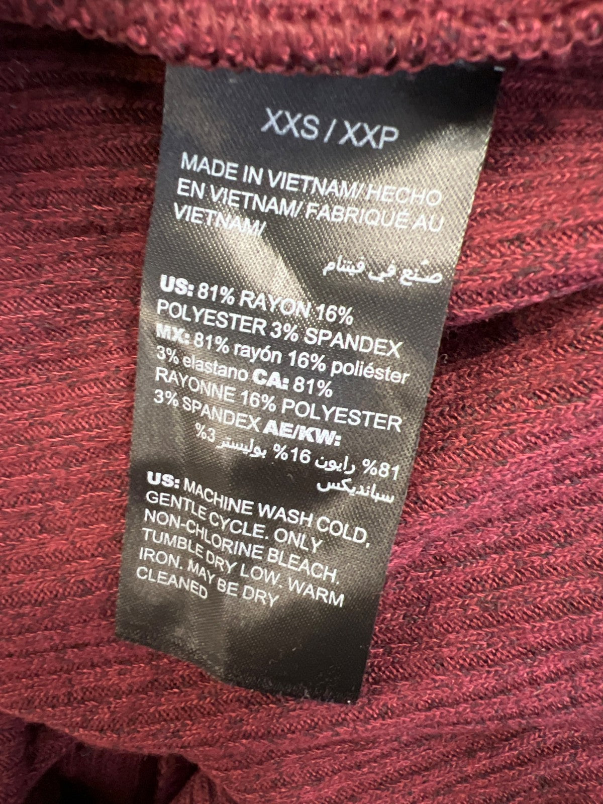 White House Black Market Women’s Burgundy Long Sleeve Tunic Sweater - XXS