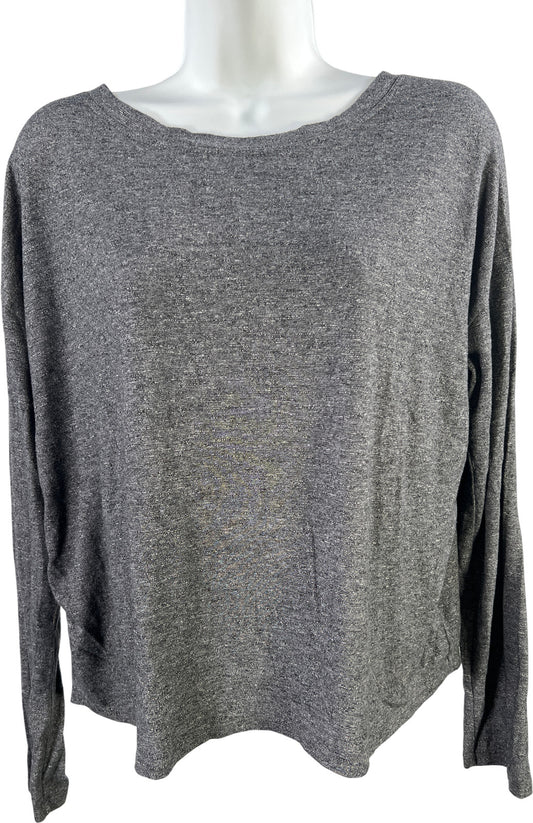 Athleta Women’s Gray Open Twist Back Long Sleeve Shirt - M