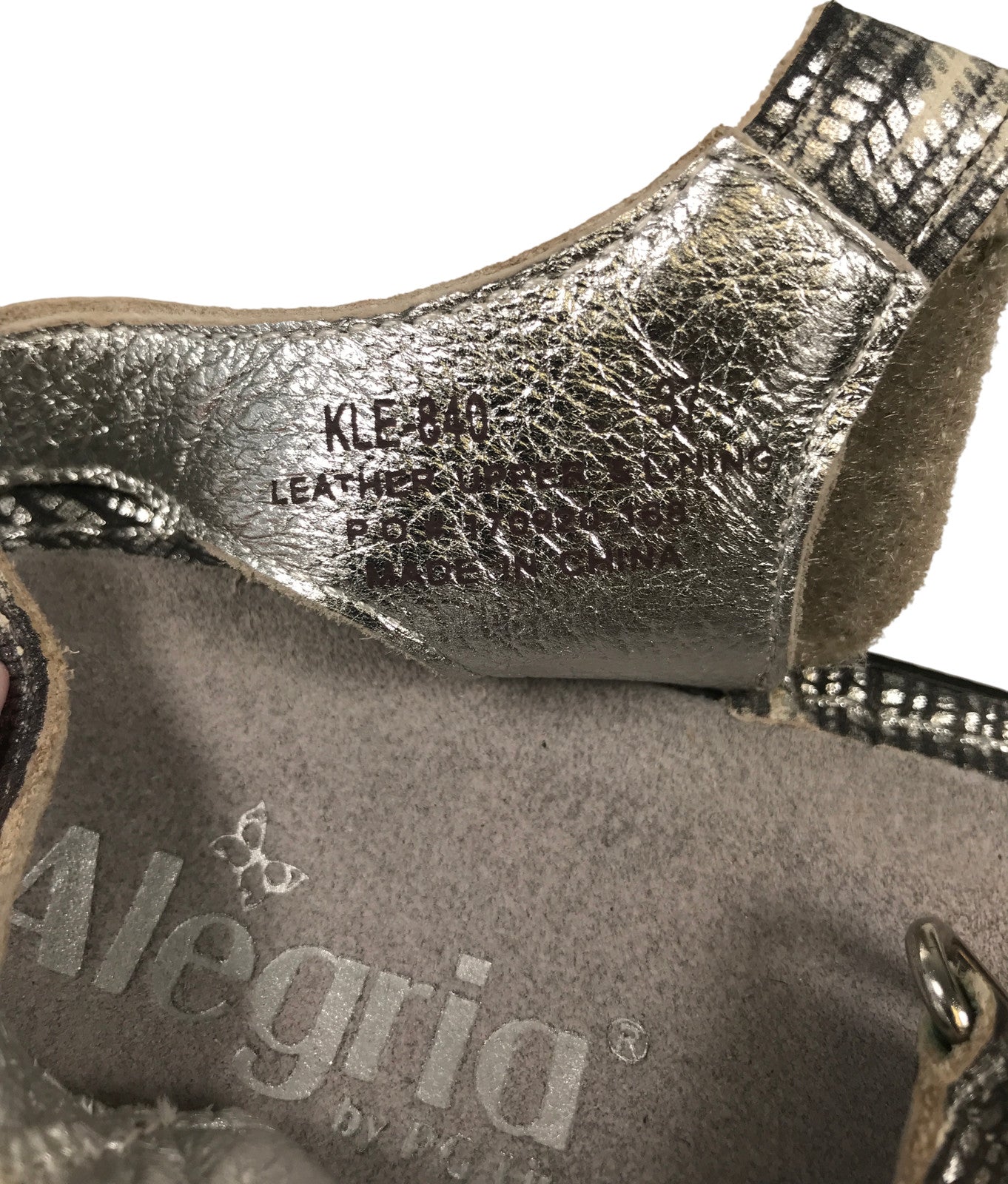 Algeria Women’s Silver Metallic KLE Slingback Sandals - 37/US 7