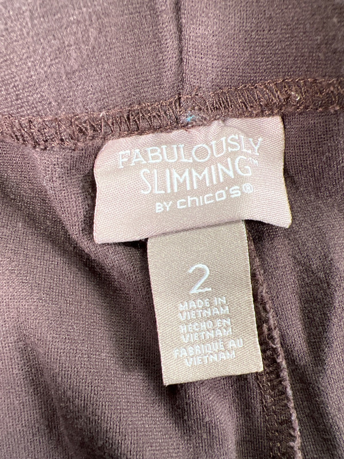 Chico’s Fabulously Slimming Women’s Brown Pull On Leggings - 2/US L