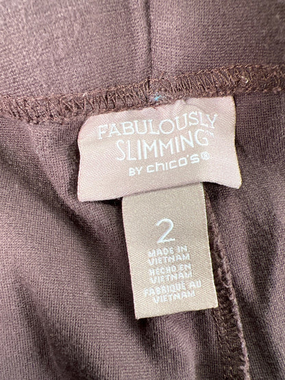Chico’s Fabulously Slimming Women’s Brown Pull On Leggings - 2/US L