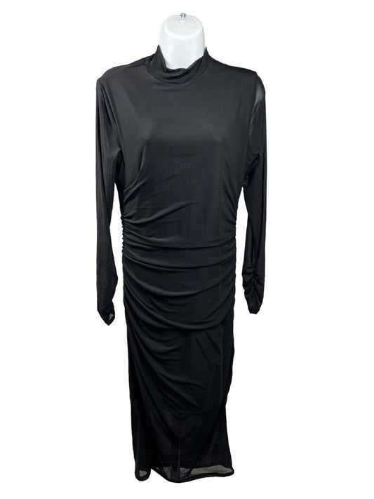 NEW Express Women's Black Long Sleeve Mock Neck Bodycon Dress - M