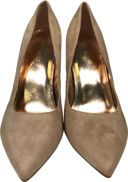 Nine West Women’s Women’s Beige Rhinestone Tunips Pump Heels - 8.5