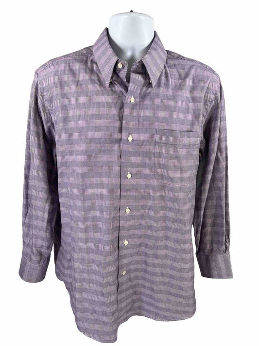 Tommy Bahama Men's Purple Button Up Dress Shirt - 16.5/32-33
